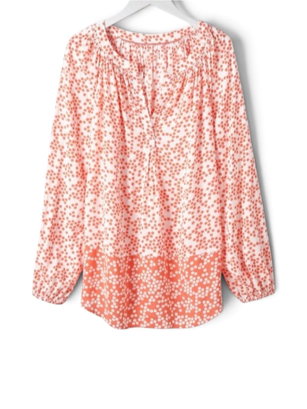 Boden Maya Blouse in Coral Spot